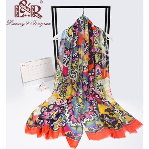 New Fashion Silk Scarf Summer Women cotton Scarf flower Beach Hijab Shawls and Wraps Female Foulard Echarpe Designer Bandana