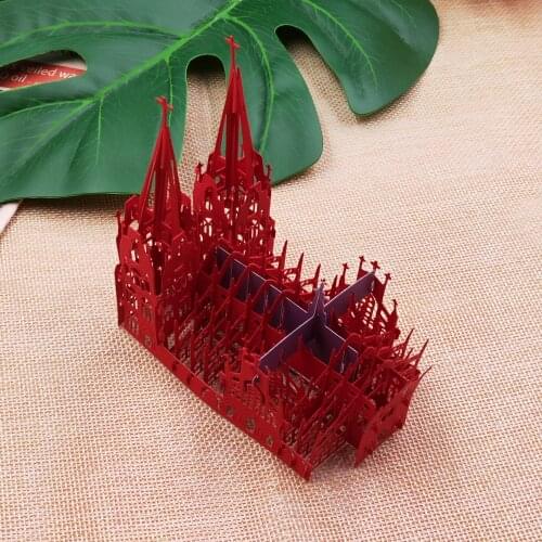 3D church set metal knife die DIY scrapbook for making 3D greeting CARDS, 3D model embossed DIY paper CARDS