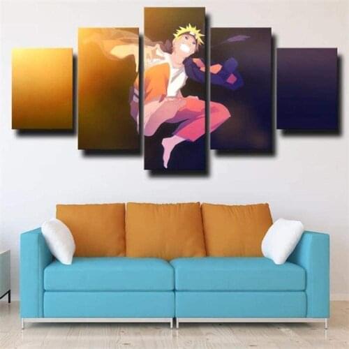 5 Piece Wall Art Canvas Anime Manga Modular Pictures Ninja Figure Posters And Prints Home Decor Living Room Decoration Paintings