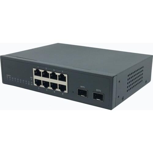 8-Port Gigabit Reverse Poe Managed Switch with 2 SFP 1-7 poe in ,8 poe out with vlan