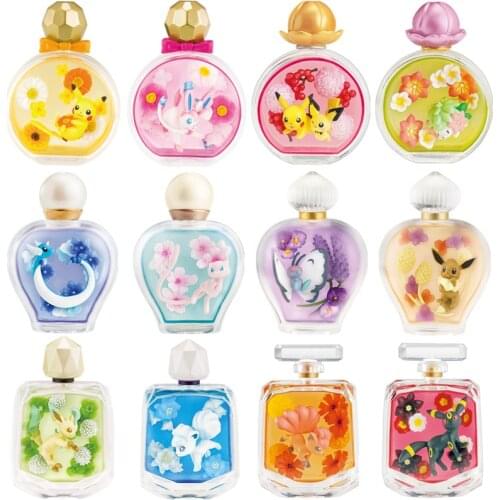 Pokemon Anime Toy Blind Box Pikachu Eevee Family Blind Box Vulpix Perfume Bottle Shape Kawaii Decoration Figure Gift for Friends