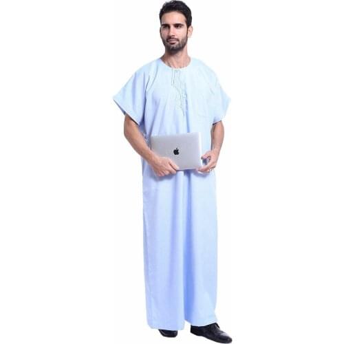 Arab Muslim Clothing for Men The Middle East Arab Male People Dress Thobe Arabic Islamic Abayas Indian Mens Kaftan Robe 3xL