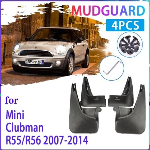 Car Mud Flaps for Mini Cooper Clubman R55 R56 2007~2014 2008 2009 2010 Mudguard Splash Guards Fender Mudflaps Auto Accessories