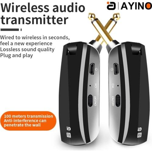 Electric Guitar Wireless audio transmitter Receiver 100 meters transmission Universal Electric Speakers Adapter Built-in Recharg