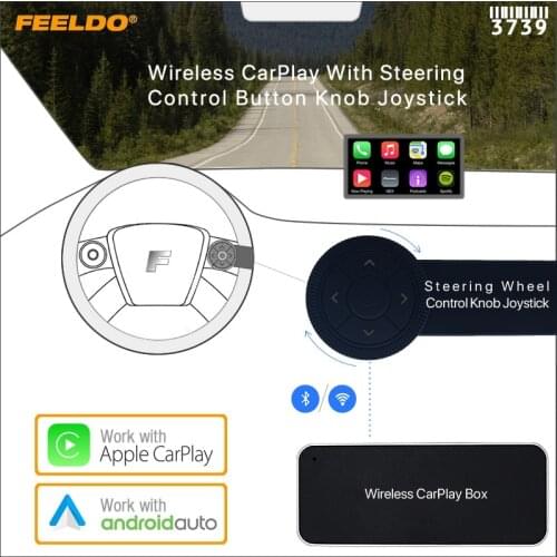 MOTOBOTS Wireless CarPlay With Steering Control Button Knob Joystick For Car Android System Headunit Navigation Player #AM3739