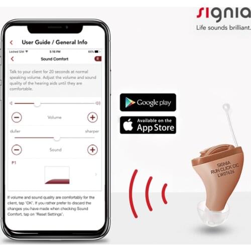 Siemens Signia 8 Channels Digital Invisible CIC Hearing Aids,Mobile Phone APP Remote Adjust ITC Hearing Aid Sound amplifier