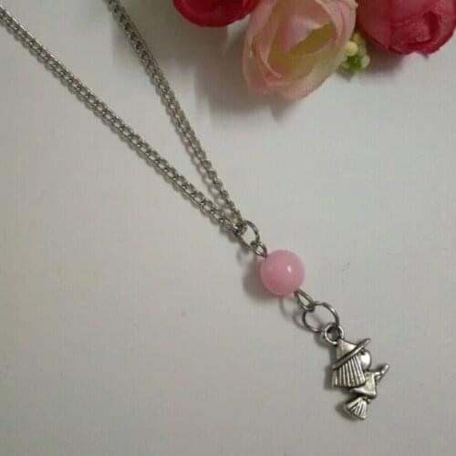 HOT Fashion Jewelry Summer style Vintage "Riding Broom Witch"Charms Mix Beads Pendant Statement Necklace Gift X318