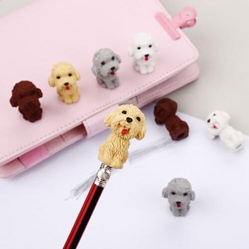 K92C 36 Pcs Cute Puppy Eraser Funny Cartoon Eraser Decompression Eraser Relieve Stress Tension Boredom Ideal for student