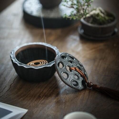 Ceramic Incense Burner Charcoal Big Incense Smoke Vaper Fragrance Freshener Vintage Tower Encensoir Home Decoration BY50XX