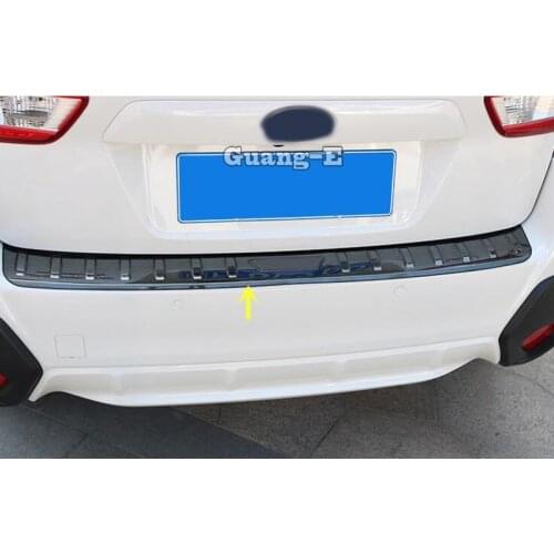 Car body Stainless steel/ABS Back Rear Pedal Door Scuff Plate Frame outside Threshold Trunk 1pcs For SUBARU XV 2018 2019 2020