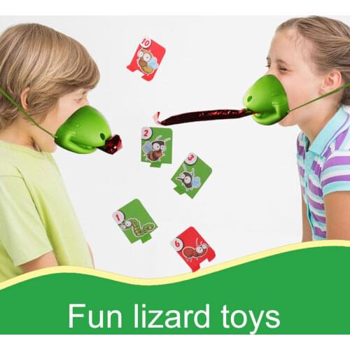 Hot Tricky Lizard Toys Creative Lizard sticking out tongue Board game toys children funny Interactive game toys