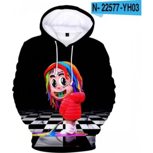 Hot sale 6ix9ine Hoodie Mens Hoodie Sweatshirt Album GOOBA Hoodie Long Sleeve Men/Women Hip Hop Rap StreetwearTekashi69 Outwear