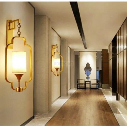 KOSTKING Real Rushed Quadri Moderni Wall Lamp Retro Hotel Balcony Corridor Antique Iron Living Bed Room Decor Lights Freesh