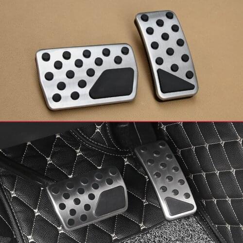 Non-Slip Car Gas Brake Pedal Cover For Dodge Journey Jeep Compass Patriot Stainless Steel Rubber Accelerator Pad Accessories