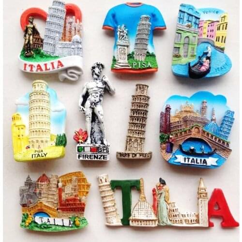 Hand-painted Italy Leaning Tower Of Pisa 3D Fridge Magnets World Travel Souvenirs Refrigerator Magnetic Stickers Home Decor
