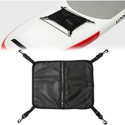 Kayak Mesh Deck Cover Bag Boat Canoe Rafting Stand Up Paddle Board SUP Paddleboard Storage Bags With 4 Suction Cups Waterproof