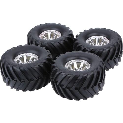 4Pcs/Set 1/10 Truck Tire Tyres for Traxxas Tamiya HPI Kyosho RC Monster Car