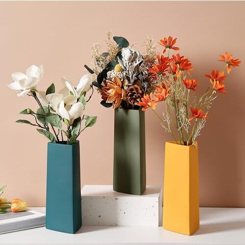 Nordic Decoration Home Flower Vase Ceramic Morandi Creative Geometric Vase Tabletop Decorative Living Room Decoration Household