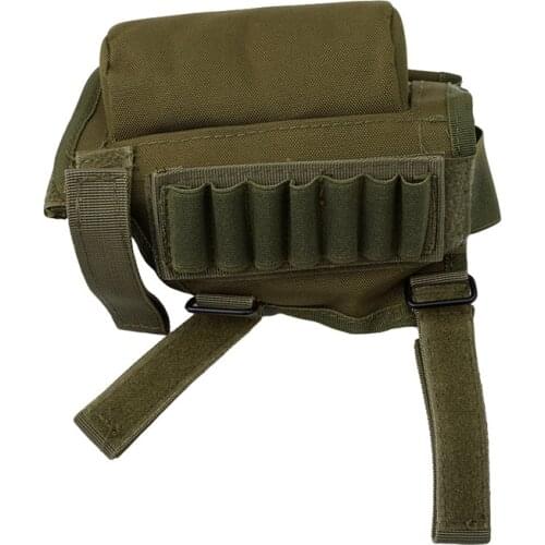 Tactical Rifle Cases Cheek Rest Riser Ammo Cartridges Hunting Carrier Canvas Pouch Round Cartridge Bag Shell Buttstock Ammo