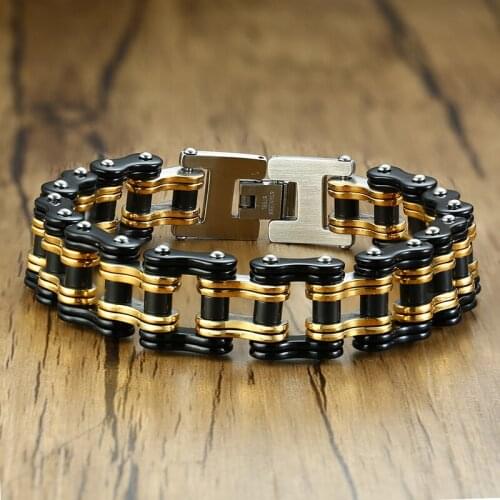 Heavy Metal Steampunk Recycled Bicycle Bike Chain Bracelet in Stainless Steel Unisex Bracelet