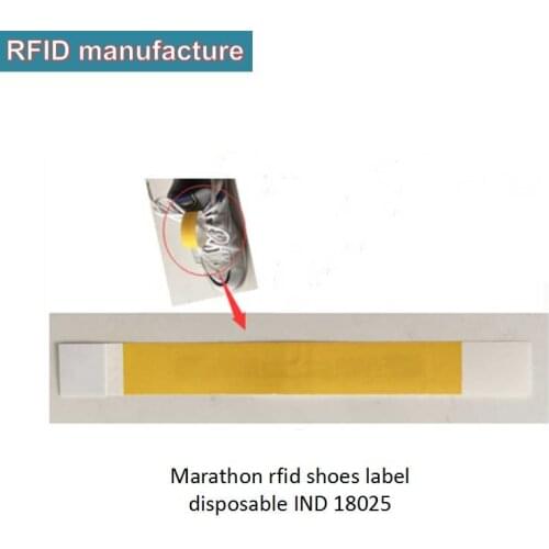 UHF RFID shoe tag label epc gen2 rfid passive sports Athletes disposable paper sticker for rfid reader in matathon timing race