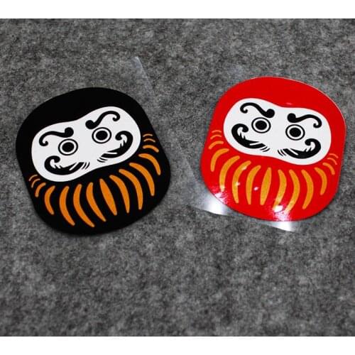 Vinyl Daruma Doll Japan Stickesr Good-Luck Charm Japanese Reflective Sticker Car Motorcycle Racing Decals For Vans SUV