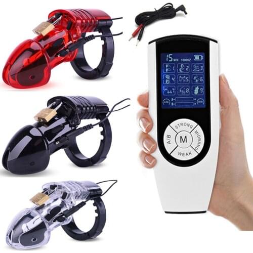 High Performance Host Electro Shock CB6000 Chastity Device Cock Cage Ball Stretcher,Timer Lock Chastity Belt,Sex Toy For Men Gay