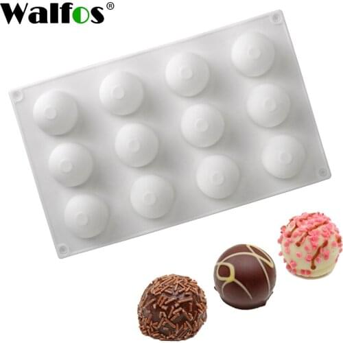 Walfos Silicone Cake Mold Baking Accessories Round Ball Mousse Mold Silicone Bakeware Home Kitchen Sugarcraft Dessert Tools