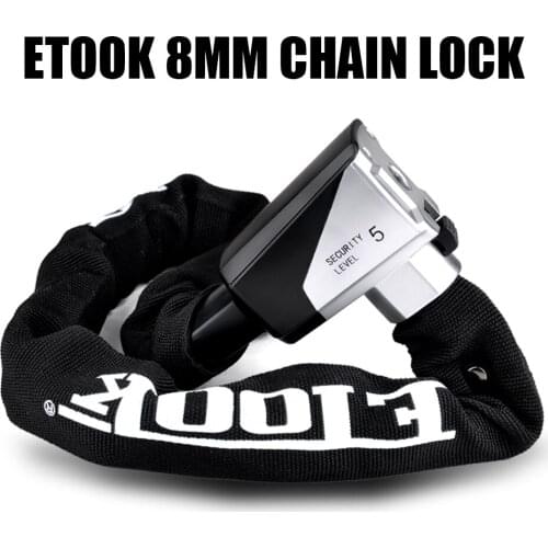 Bike Chain Lock Security Anti-theft Bicycle Lock Chain with Keys Lengthen Chain Lock for Motorcycle Bicycle Accessories