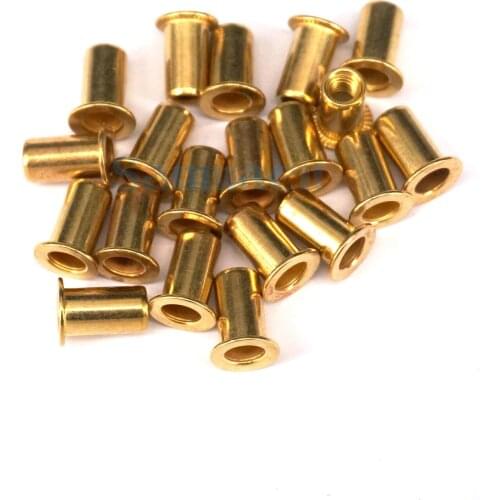 10Pcs Flat Head Copper M4 M5 M6 Blind Insert Rivet Nut Rivnut Nutsert