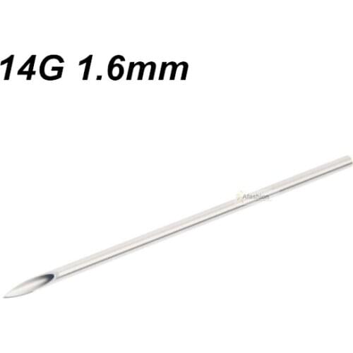 10pcs Sterile 14g Piercing Needle for Body Ear Navel Nipple 3d tattooing accessories individual package