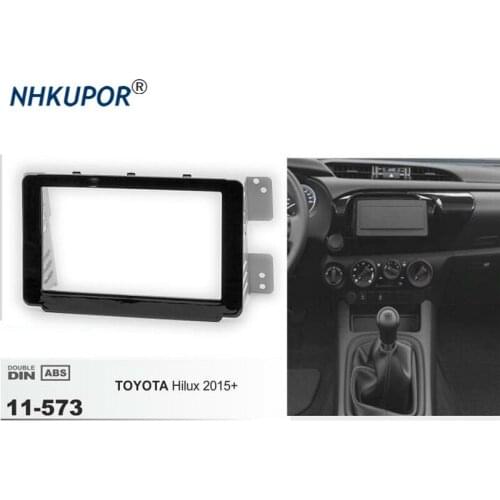 11-573 Car Radio Fascia Panel for TOYOTA Hilux 2015+ Stereo Fascia Dash CD Trim Installation Frame Kit Support 173*98mm