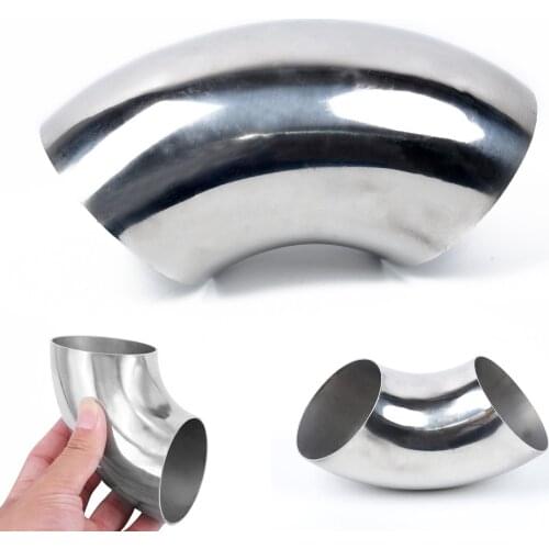 2.5inch 63mm Car Exhaust Weld Elbow 90° Pipe Tube Bend Mandrel Fitting Car Accessories Stainless Steel