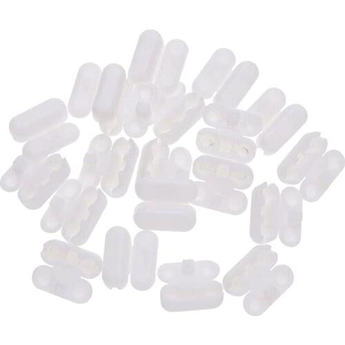 M68E 20 Pcs White Plastic Curtain Chain Connector Roller Blinds Pull Cord Connector