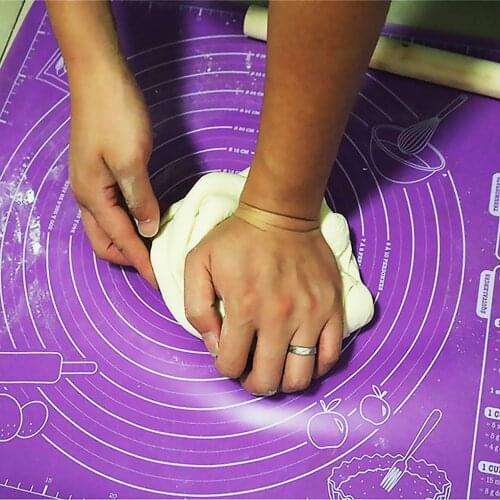 45x60cm Non-Stick Silicone Pad Baking Sheet Cupcake Dessert Soap Rolling Kneading Mat Baking Mat with Scale Pastry Fondant Mat