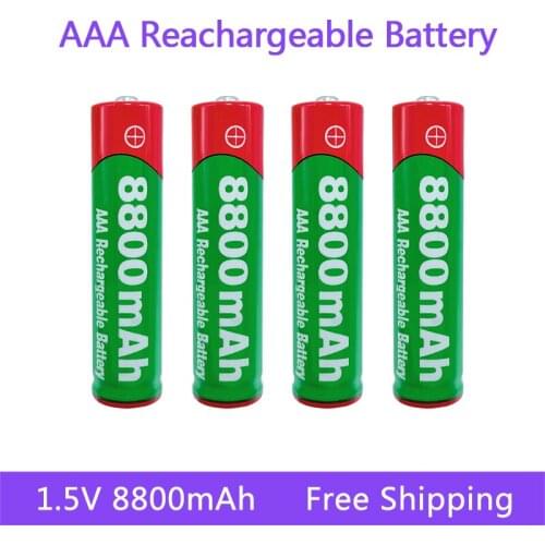 New1.5V AAA rechargeable battery 8800mAh AAA 1.5V New Alkaline Rechargeable battery for led light toy MP3 long life