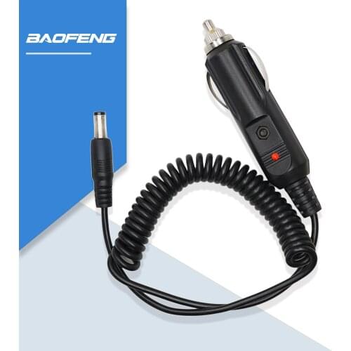 Car Charger Cable Line For Baofeng UV-82 UV-5R UV-9R plus UV-3R Walkie Talkie Charge Base 12V DC Power Charging for Radio Cord