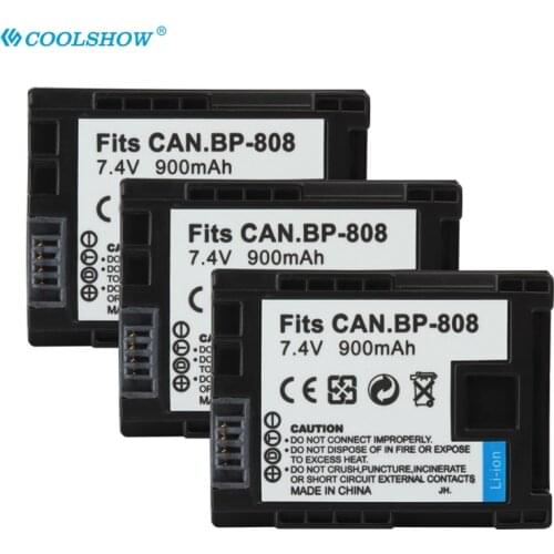 BP-808 BP-809 BP-819 BP-827 BP808 BP 808 Battery for Canon FS300 FS100 XA10 VIXIA HG20 HF21 HFS11 HF S10 HF11 900mAh Batteries