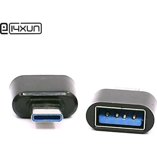 Eclyxun 1pcs Type-C Male Plug to USB 2.0 Female jack Connector OTG Data Adapter for Phone Tablet Laptop