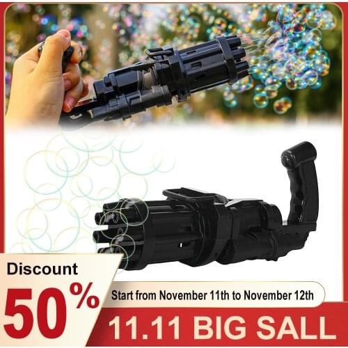 Electric Bubble Gun 2021 Hot 2pc Gatlin Bubble Machine Soap Bubbles For Children Magic Bubble For Bathroom Summer Outdoor Toys