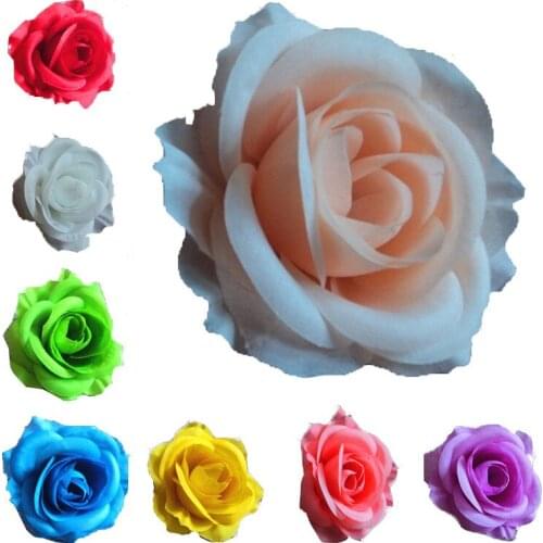 100PCS 9CM 12COLORS artificial rose silk flower for DIY home garden wedding arch flowers wall flower bouquet kissing ball making