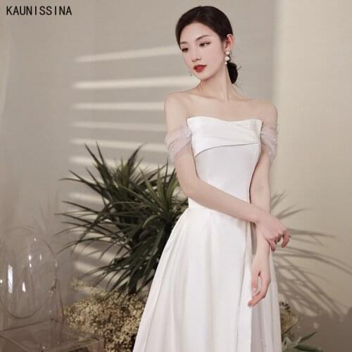 KAUNISSINA Satin Wedding Dresses