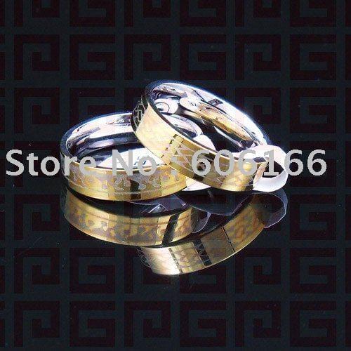 Comfort Fit Ring Gold plated Electroplated Stainless Steel Rings Fashion Jewelry 30pcs/lot Mix Order FREE SHIPPING
