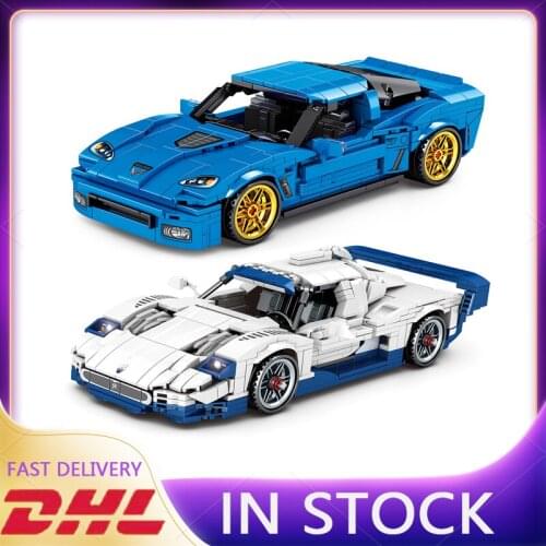 Hot 862PCS 668PCS Supercar Sports Creator Ideas Series City Pull Back Speed Racer Building Blocks Toy Childrens Birthday Gift