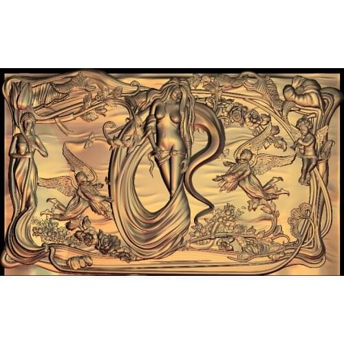 Girls 3D STL Model for CNC Router Engraver Carving Machine Relief Artcam aspire M21