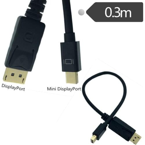 Display Port Male to Mini Display Port Male Video Cable Adapter 0.3M