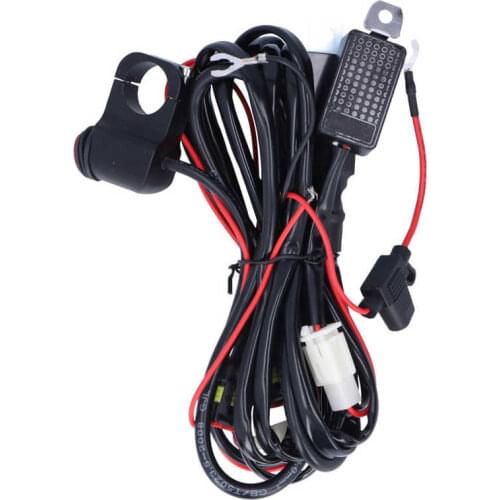 Motorcycle Light Relay Control Harness Spotlight 1V2 Wires Repeat Switch 3 Controllable Modes araba aksesuar