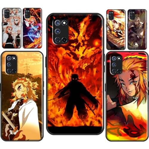Rengoku Kyoujurou Demon Slayer For OPPO Find X2 X3 Pro A1K A3S A5S A15 A52 A72 A83 A91 F7 A53 A31 A9 A5 2020 Phone Case