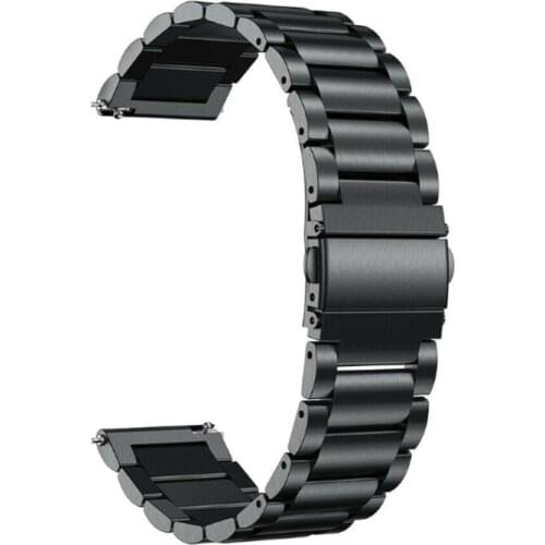 Replacement Strap For Oneplus Watch Strap One plus Smart Watch Double Snap Buckle Three Beads Solid Stainless Steel Strap