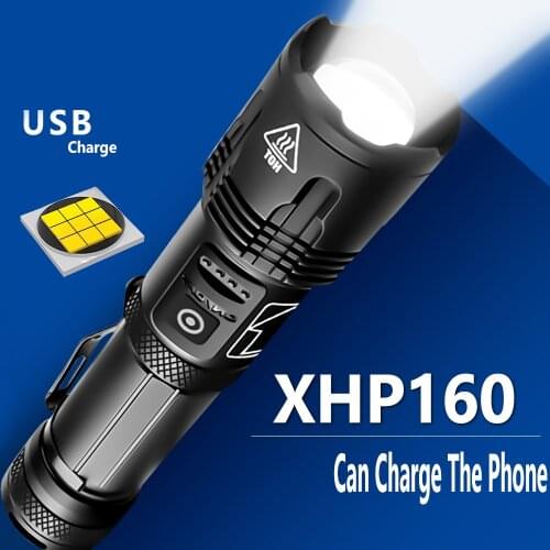1000000LM Super Bright Flashlight XHP100.2 LED USB Rechargeable XHP70.2 XHP50 Zoom Torch Lantern Use 5000mAh 18650 26650 Battery